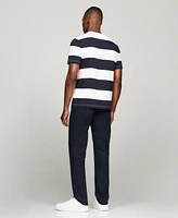 Tommy Hilfiger Men's Box Logo Stripe T-Shirt