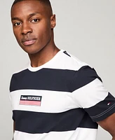 Tommy Hilfiger Men's Box Logo Stripe T-Shirt