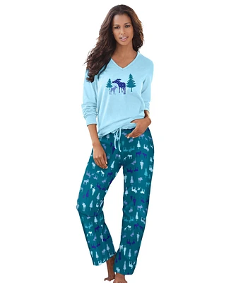 Dreams & Co. Women's Cozy Pajama Set