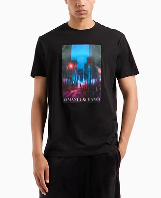 A|X Armani Exchange Men's City Nights Logo Graphic T-Shirt