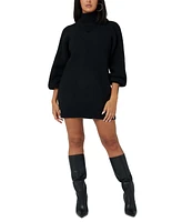 Guess Women's Katie Turtleneck Long-Sleeve Sweater Dress