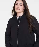 On 34th Women's Twill Bomber Jacket, Created for Macy's