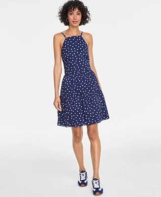 On 34th Women's Printed Smocked-Back Tiered Mini Dress, Exclusively at Macy's