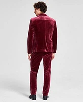 Tinsel Mens Regular Fit Velvet Suit Separates