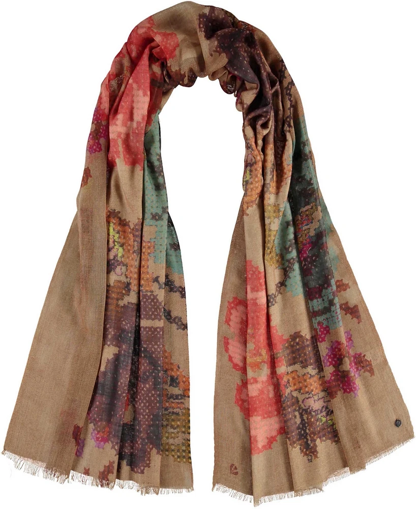 Fraas Roses Cross Stitch Print Scarf