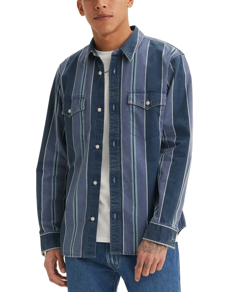 Levi's Men's Relaxed-Fit Western Stripe Shirt