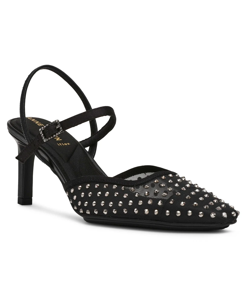 Anne Klein Women's Rosedale Embellished Slingback Dress Pumps