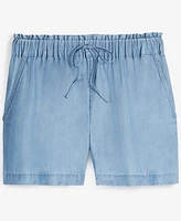 On 34th Women's Chambray Drawstring Shorts, Created for Macy's