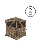 Ameristep Care Taker 66 x 55 x 55 Polyester Realtree Camo Ground Blind (2 Pack)