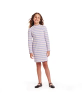 Andy & Evan Big Girls Knit Striped Mock Neck Dress