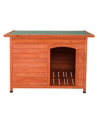 Slickblue Waterproof Wood Dog House – Durable Pet Shelter for All Weather