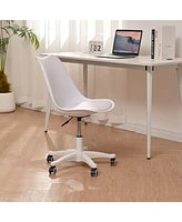 Slickblue Armless Office Chair: Ergonomic Small Computer Desk Chair with Wheels, Adjustable Rolling Design