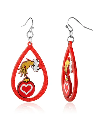 Dr. Seuss Dr Seuss Grinch Hand Heart Ornament Dangle Earrings