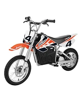 Razor MX650 Dirt Rocket Ride On Electric Motocross Dirt Bike, 1 Orange & 1 Black