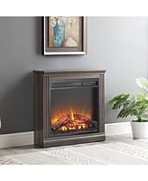 Mondawe 18Inch Electric Fireplace Insert With Log Set & Realistic Flame, Overheating Protection