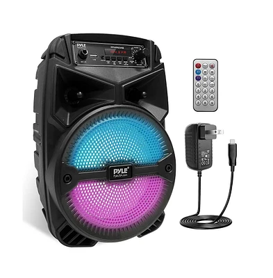 Pyle 6.5” Bluetooth Portable Pa Speaker With Rechargeable Battery, Party Lights & Fm Radio, 240 Watt