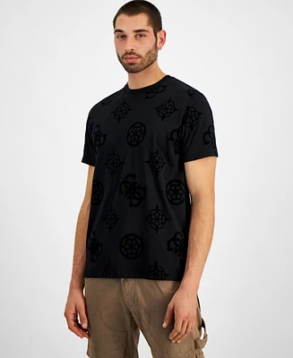 Guess Men's Relaxed-Fit Peony Logo Graphic T-Shirt