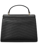 Lauren Ralph Embossed Leather Farrah Satchel