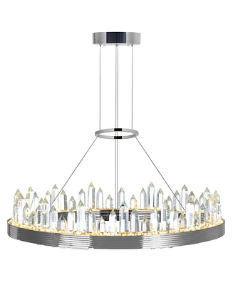 Cwi Lighting 6" Metal Agassiz Led Chandelier