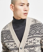 Sun + Stone Men's Charlie Patterned Cardigan, Exclusively at Macy's