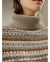 Lilysilk Women's Fair Isle Cashmere Pullover