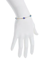 Unwritten Multi Color Evil Eye Paperclip Bracelet