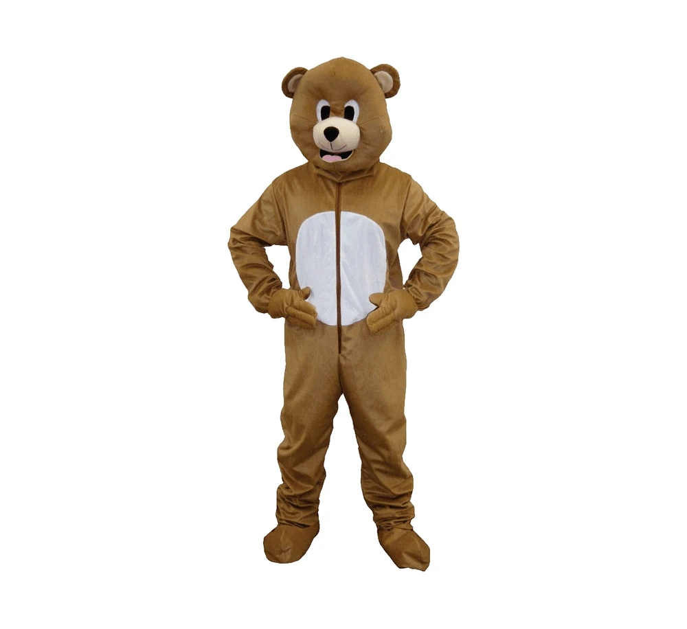 Dress Up America Bear Jumspuit & Head Mask Mascot - Kids Girls Boys