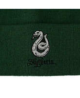 Wizarding World Harry Potter Men's Harry Potter Slytherin Serpent Green Cuffed Knitted Beanie Hat