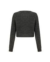 Nocturne Women's Stone Embellished Crop Sweater