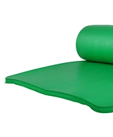 BalanceFrom Fitness 1" Extra Thick Yoga Mat w/Knee Pad and Carrying Strap