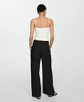 Mango Women's Pleat Straight Trousers