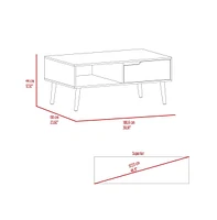 Depot E-Shop Kobe Coffee Table, One Open Shelf, One Drawer