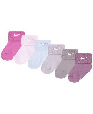 Nike Baby Boys or Girls Multi Logo Socks, Pack of 6