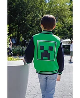 Minecraft Boys Zip Up Varsity Bomber Jacket to (5-6 - 18-20)