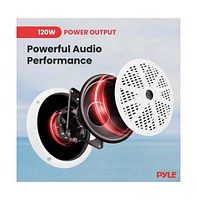 Pyle Marine Bluetooth Stereo Receiver & 4 Waterproof Speakers, Hands-Free Calling, Usb/Sd Readers, Am/Fm Radio