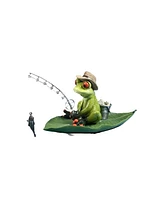 Fc Design 7.5"W Frog Fishing on Lily Pad Figurine Decoration Home Decor Perfect Gift for House Warming, Holidays and Birthdays