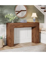 Tribesigns 55-Inch Farmhouse Console Table, Wood Sofa Table Behind The Couch, Modern Entryway Table Accent Table for Living Room, Hallway, Foyer