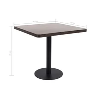 vidaXL Bistro Table Dark Brown 31.5"x31.5" Mdf