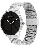 Calvin Klein Unisex Iconic Silver Stainless Steel Mesh Bracelet Watch 40mm