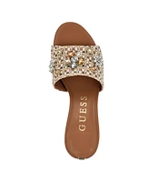 Guess Women's Weekful Embellished Mid Heel Sandals