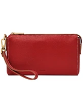 Fossil Leather Zipper Wristlet