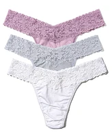 Hanky Panky Women's Holiday 3 Pack Supima Cotton Original Rise Thong Underwear