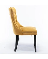 Slickblue Modern High-End Tufted Velvet Upholstered Dining Chair with Solid Wood Frame Contemporary Elegance