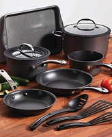 Rachael Ray Cook + Create Hard Anodized Nonstick Cookware Set, 11 Piece