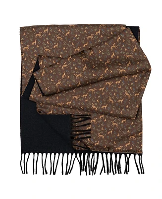 Canis Romanus - Wool Backed Silk Scarf for Men