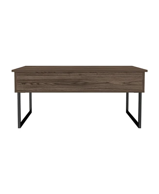 Depot E-Shop Viena Lift Top Coffee Table, Flexible Shelf, Two Legs