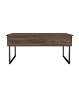 Depot E-Shop Viena Lift Top Coffee Table, Flexible Shelf, Two Legs