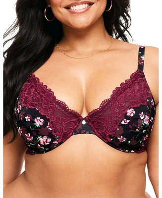 Aleena Women's Plus-Size Unlined Plunge Bra