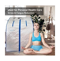 SereneLife Compact & Portable Infrared Sauna With Foldable Chair