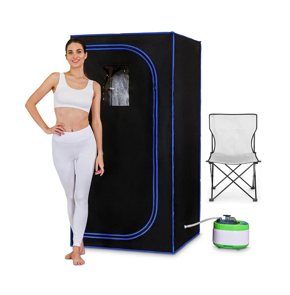 SereneLife Portable Steam Home Sauna With Foldable Chair and 4L Steamer